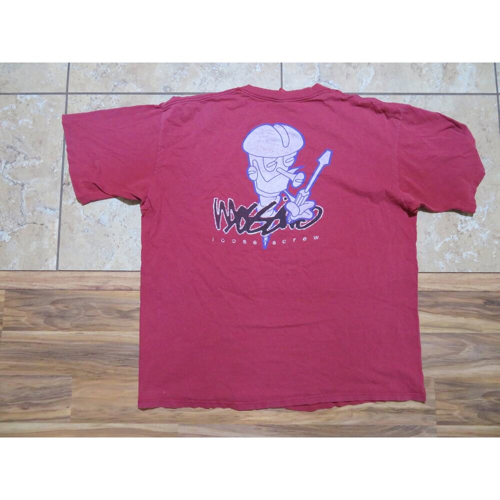 Mossimo T-Shirt, Loose Screw, Maroon Red Sz XL 1990s